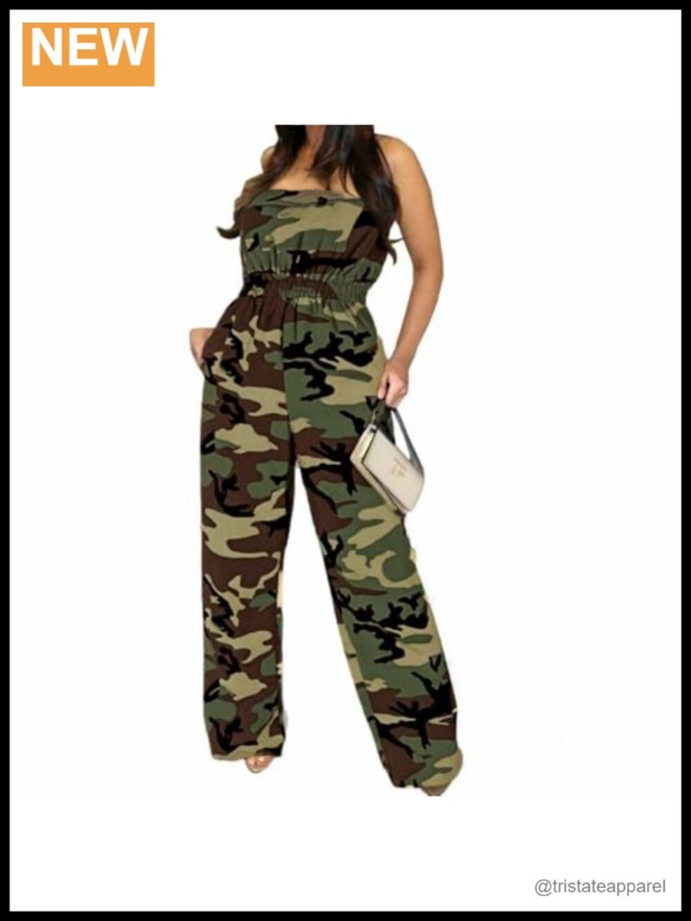 Strapless Cargo Denim Jumpsuit Sexy Sleeveless One Piece Jean Romper Women
